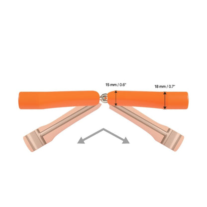 Winderen Gel Bits System einfach gebrochenes Mundstück Slim orange, 14 mm – Foto 2