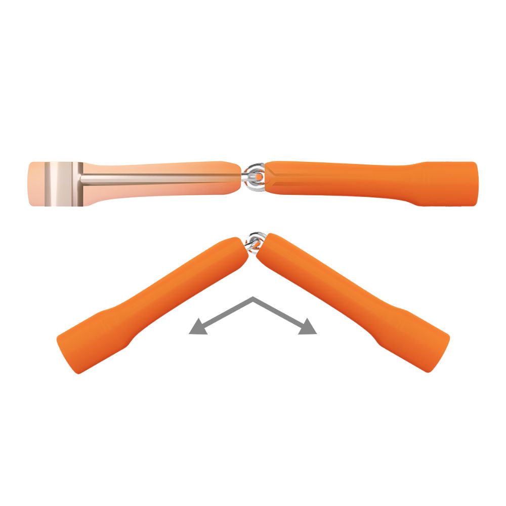 Winderen Gel Bits System einfach gebrochenes Mundstück Slim orange, 14 mm – Foto 3