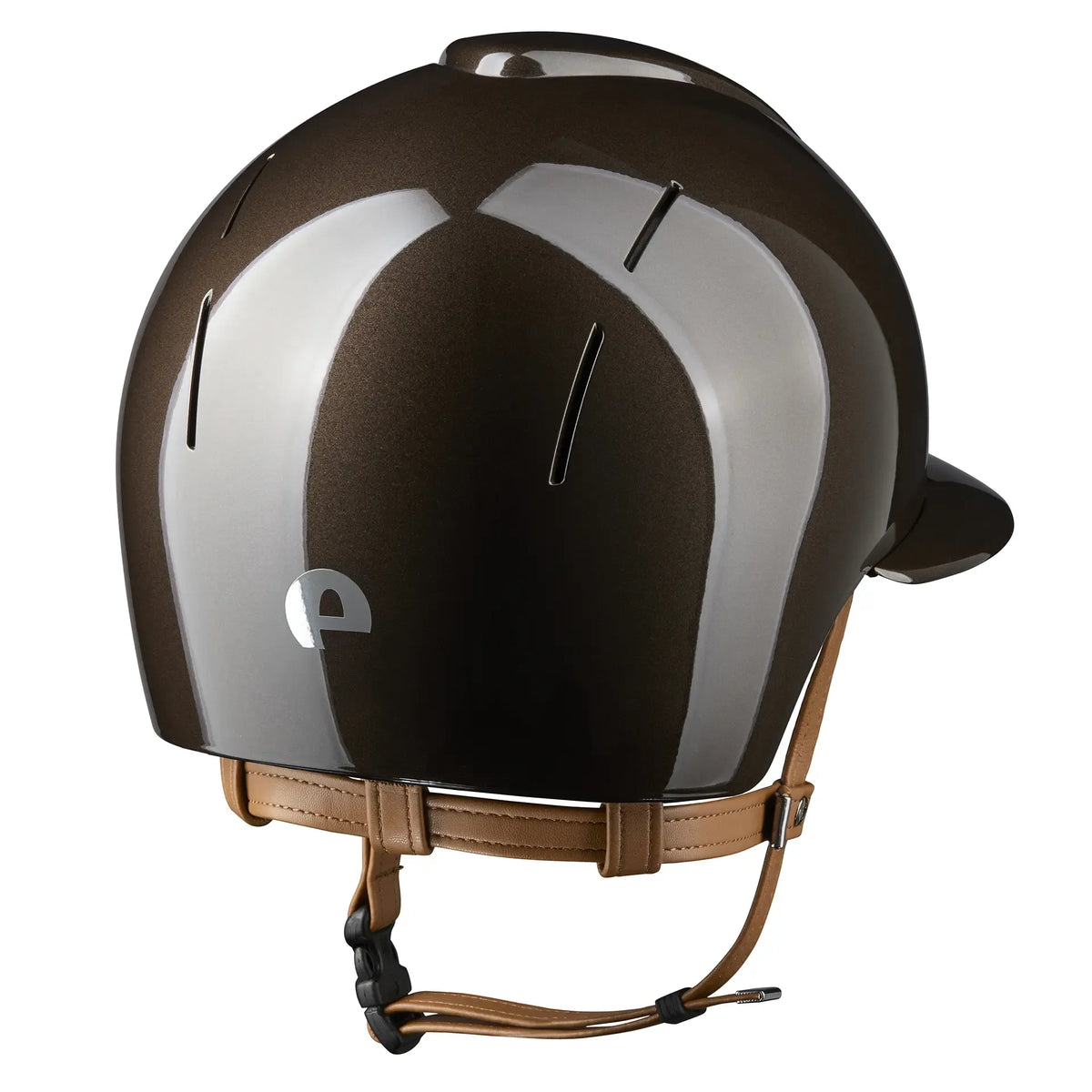 KEP Smart Nova Metal Polish Braun mit beiger Beriemung und Polo-Visier – Rückansicht