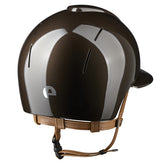 KEP Smart Nova Metal Polish Braun mit beiger Beriemung und Polo-Visier – Rückansicht