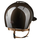 KEP Smart Nova Metal Polish Braun mit beiger Beriemung, Star Glitzer Braun und Polo-Visier – Rückansicht