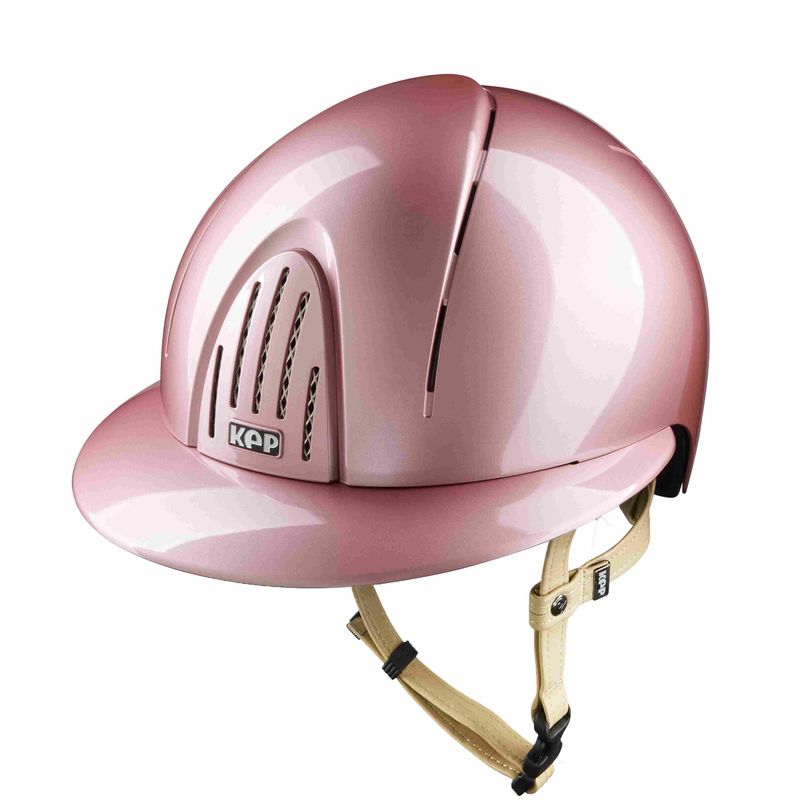 KEP Smart Nova Metal Polish Pink mit beiger Beriemung und Polo-Visier