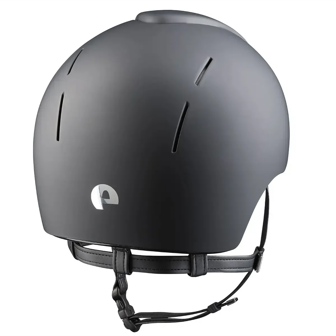 KEP Smart Nova Textile Matt Schwarz mit Jockey-Visier – Rückansicht