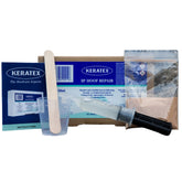 Keratex 3P Hoof Repair Kit Hufreparatur Set für Pferde mit vollständigem Lieferumfang: Doppelspritze mit Epoxidharz, braunes Füllpulver, Mischbecher und Holzspachtel zur professionellen Hufreparatur. Hochwertiges DIY Hufreparatur-Set zur Rekonstruktion von mittelgroßen bis großen Teilen des Hufs. Das Keratex Hufreparaturmaterial härtet schnell aus, imitiert natürliches Hufhorn, ist raspel- und nagelbar und eignet sich für Kaltbeschlag sowie die Stabilisierung des Pferdehufs bis zum Nachwachsen des Hufs.