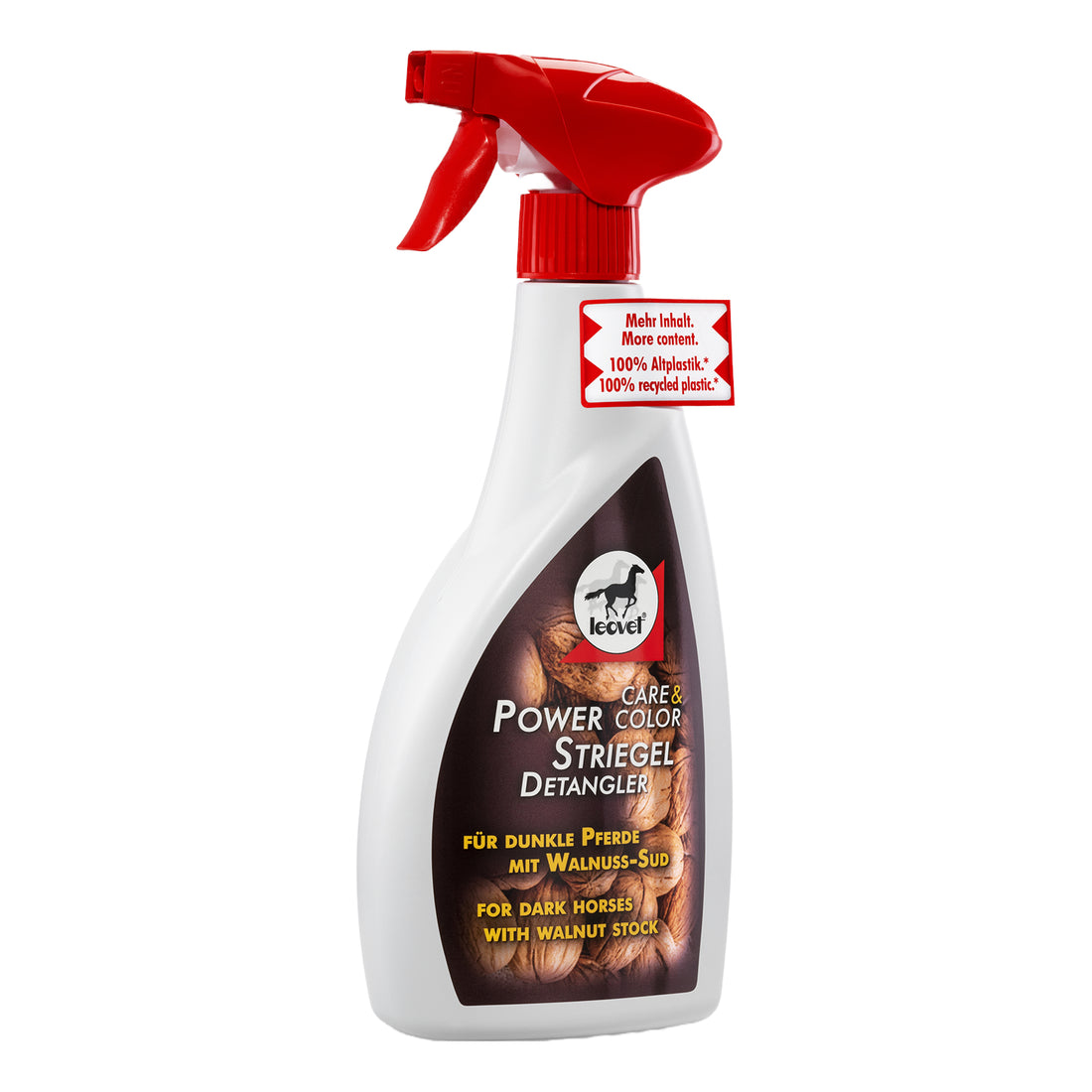 leovet Power Striegel Walnuss Schweif und Fellglanzspray für dunkle Pferde - ePony Reitsport