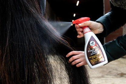 leovet Power Striegel Walnuss Schweif und Fellglanzspray für dunkle Pferde - ePony Reitsport