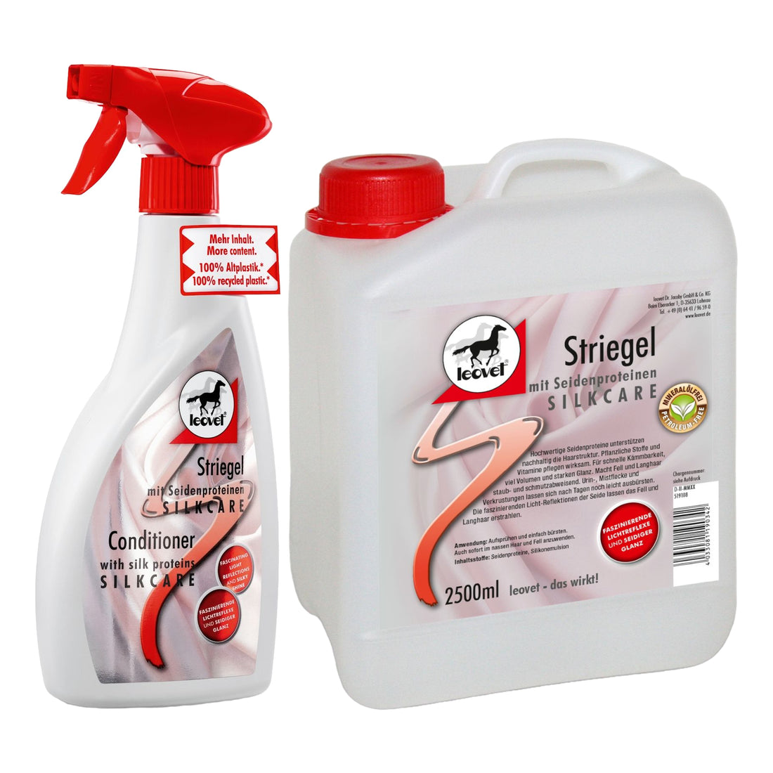 leovet Silkcare Striegel für faszinierende Lichtreflexe durch Seidenproteine