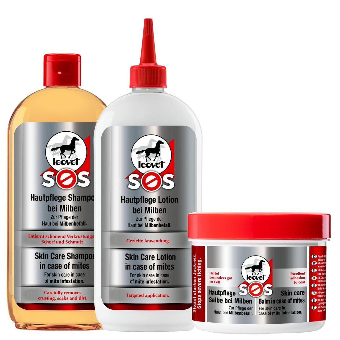 leovet SOS Hautpflege Set mit Shampoo, Lotion und Salbe