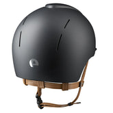 KEP Reithelm Smart Nova Textile Schwarz, beige Beriemung – Rückansicht