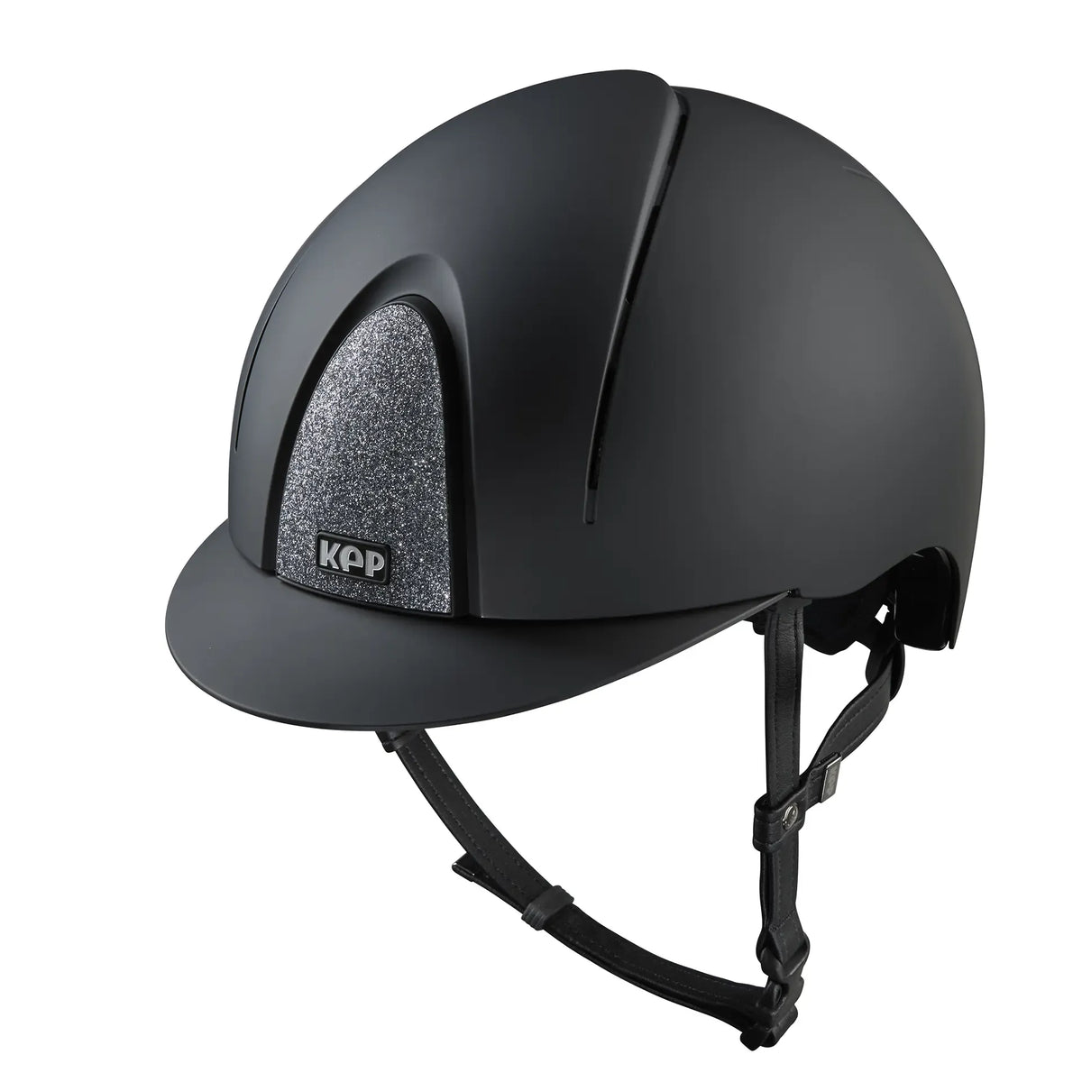 KEP Reithelm Smart Nova Textile Schwarz, Star Glitzer Silber