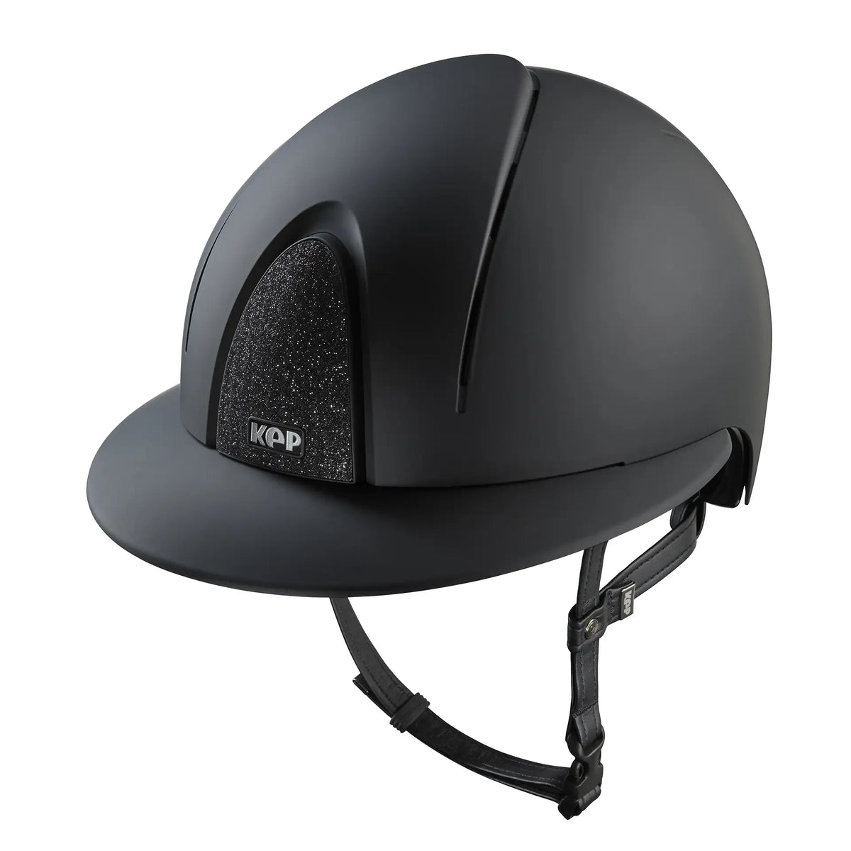 KEP Reithelm Smart Nova Textile Schwarz, Star Glitzer Schwarz, Polo-Visier
