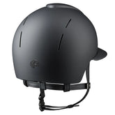 KEP Reithelm Smart Nova Textile Schwarz, Star Glitzer Schwarz, Polo-Visier – Rückansicht