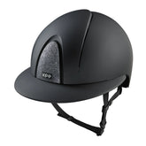 KEP Reithelm Smart Nova Textile Schwarz, Star Glitzer Silber, Polo-Visier