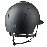 KEP Reithelm Smart Nova Textile Schwarz, Star Glitzer Silber, Polo-Visier – Rückansicht