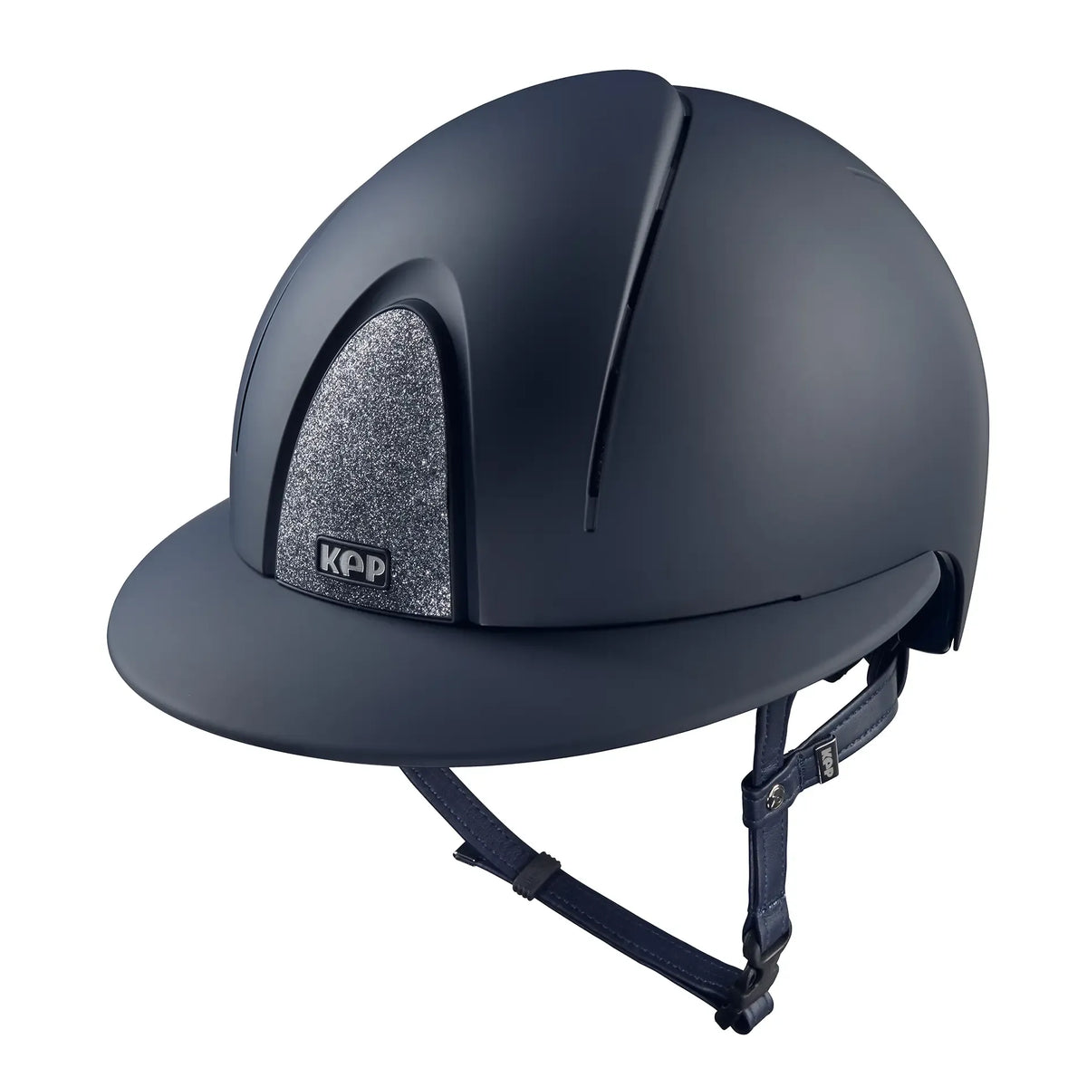 KEP Reithelm Smart Nova Textile Blau, Star Glitzer Silber
