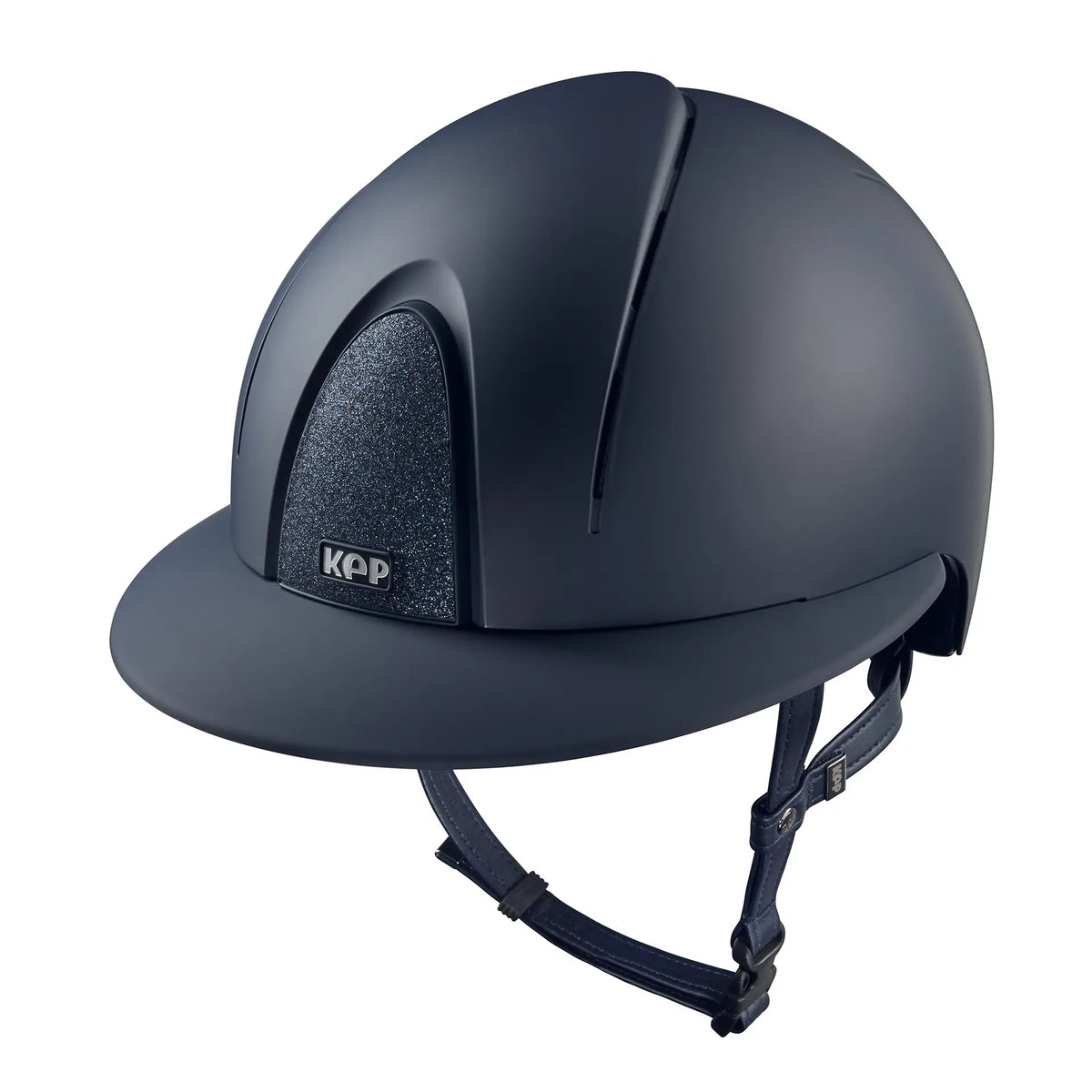 KEP Reithelm Smart Nova Textile Blau, Star Glitzer Blau, Polo-Visier