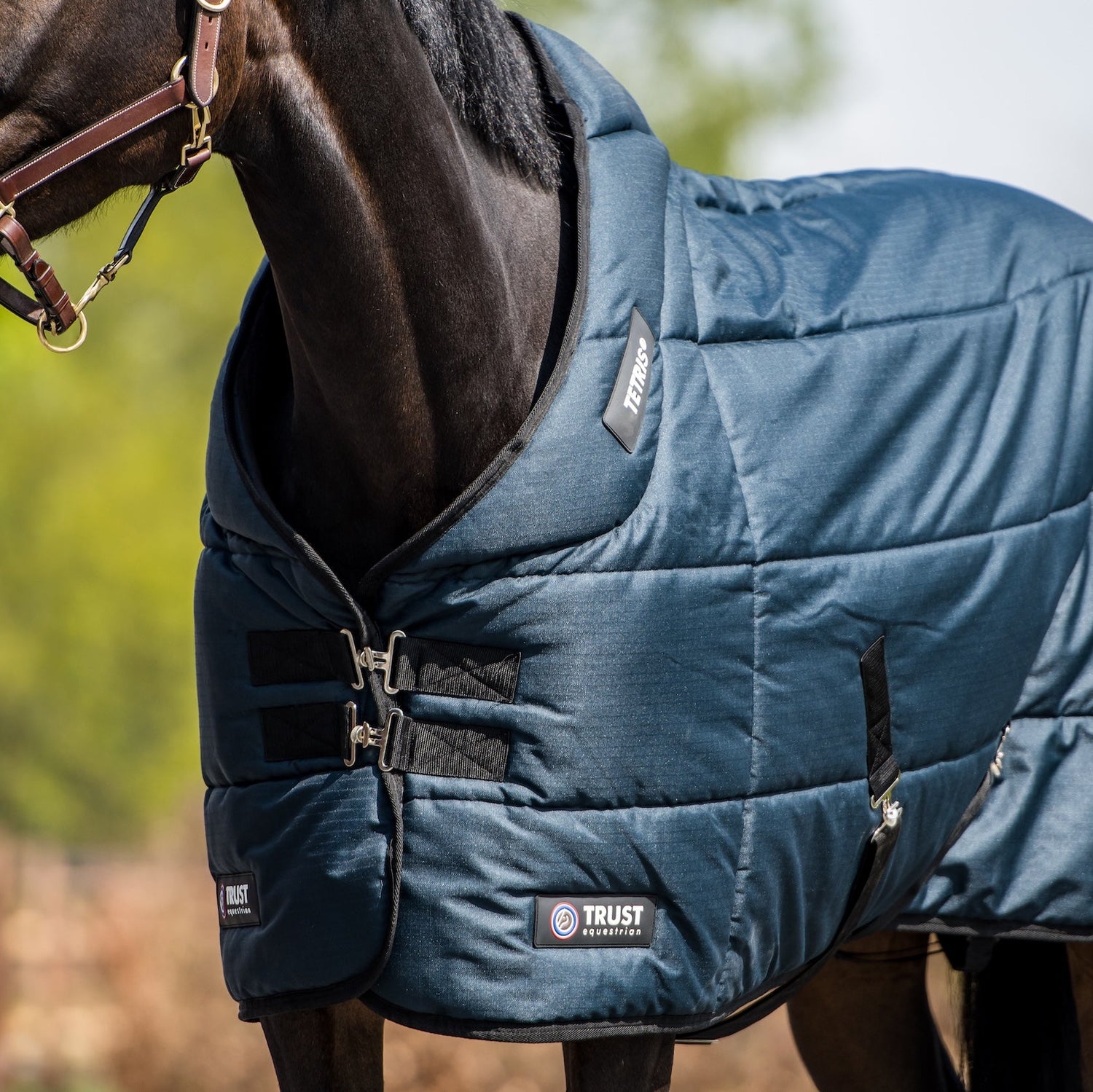 Trust Equestrian Stalldecke Tetris 100 g navy