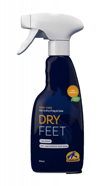 Cavalor Dry Feet Spray gegen Strahlfäule auf Basis von Prä- und Probiotika