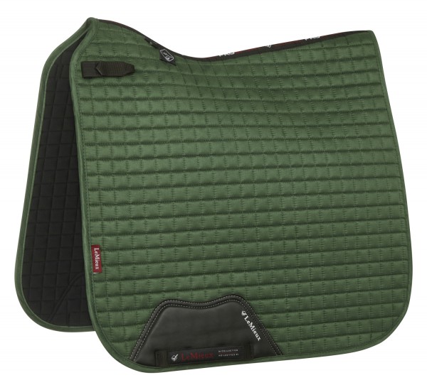 LeMieux Schabracke Luxury Suede Dressage Square hunter green