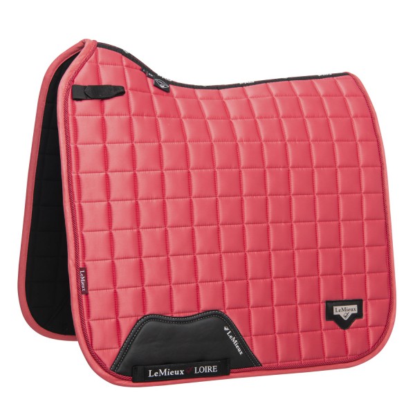 LeMieux Schabracke Loire Classic Satin Dressage Square papaya