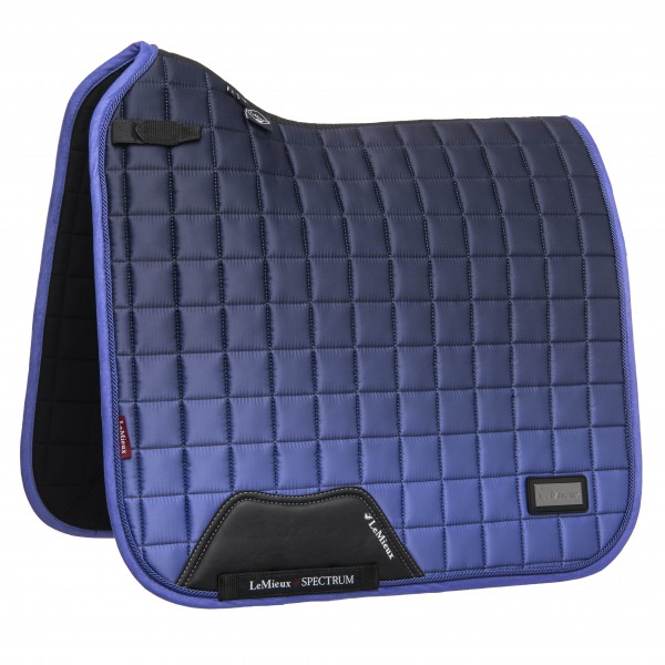 LeMieux Schabracke Spectrum Satin Dressage Square bluebell