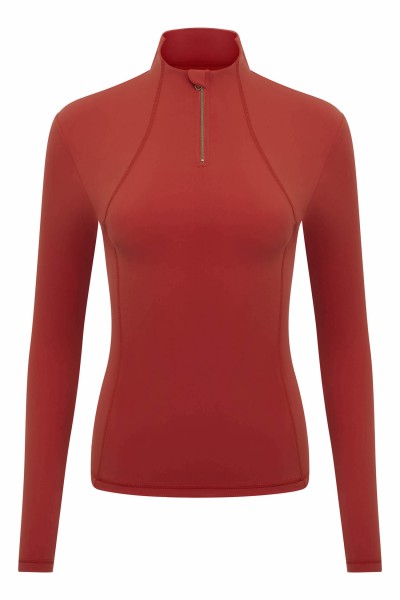 LeMieux Liberte Zipped Neck Base Layer in der Farbe sienna