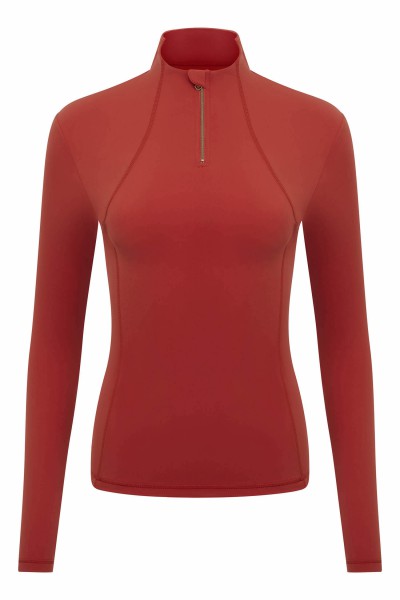 LeMieux Liberte Zipped Neck Base Layer in der Farbe sienna