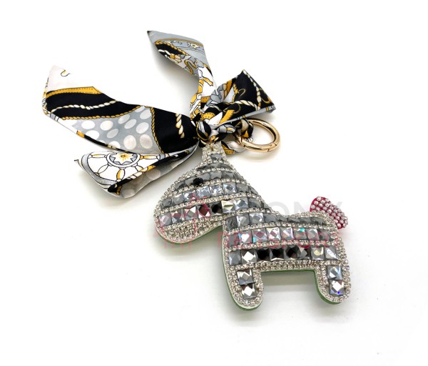 Someh Crystal Horse Keychain Anhänger silber