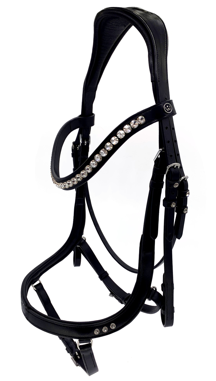 Harry's Horse Leder-Dressurgurt FreeFit schwarz anatomisch geformt 40 cm 
