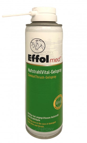 Effol med HufstrahlVital-Gelspray bei Strahlfäule