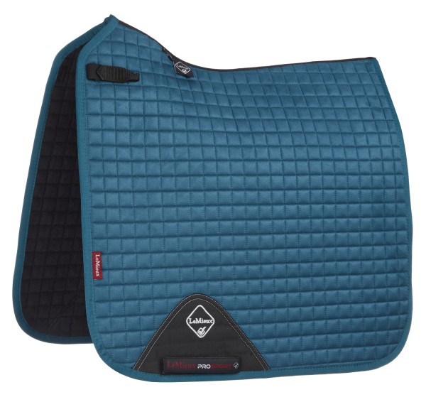 LeMieux Schabracke Luxury Suede Dressage Square peacock