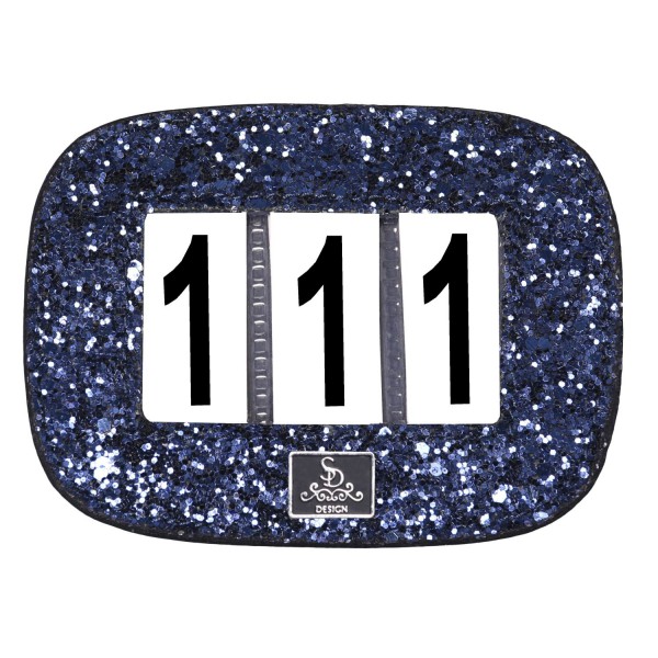 SD Design Startnummernhalter mit Glitzer blau