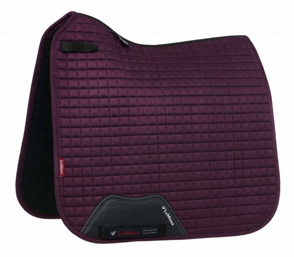 LeMieux Schabracke Luxury Suede Dressage Square fig