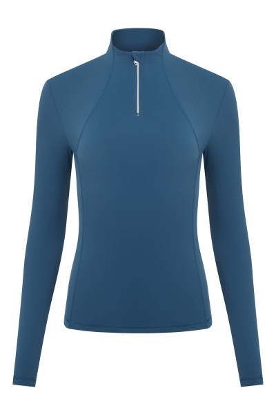 LeMieux Liberte Zipped Neck Base Layer in marine mit tailliertem Schnitt