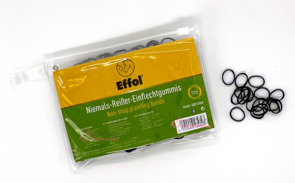 Effol Niemals Reißer Einflechtgummis schwarz