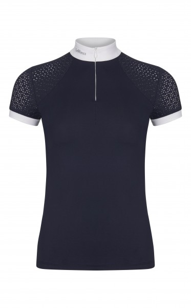 LeMieux Kurzarm Turniershirt Olivia Show Shirt Short Sleeve navy