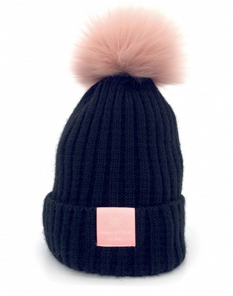 House of Horses Helsinki Pompom Beanie schwarz