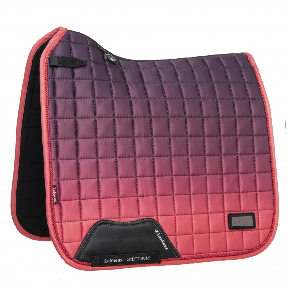 LeMieux Schabracke Spectrum Satin Dressage Square papaya