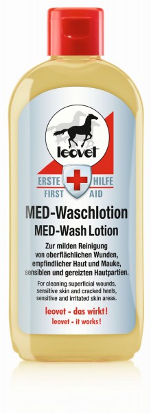 leovet Erste Hilfe MED Waschlotion zur Reinigung von Wunden gereizter Haut und Mauke