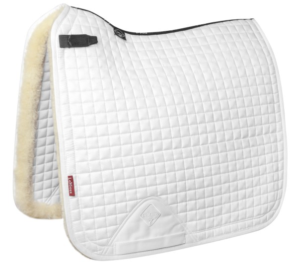 LeMieux Schabracke Merino+ Sensitive Skin Dressage Square white