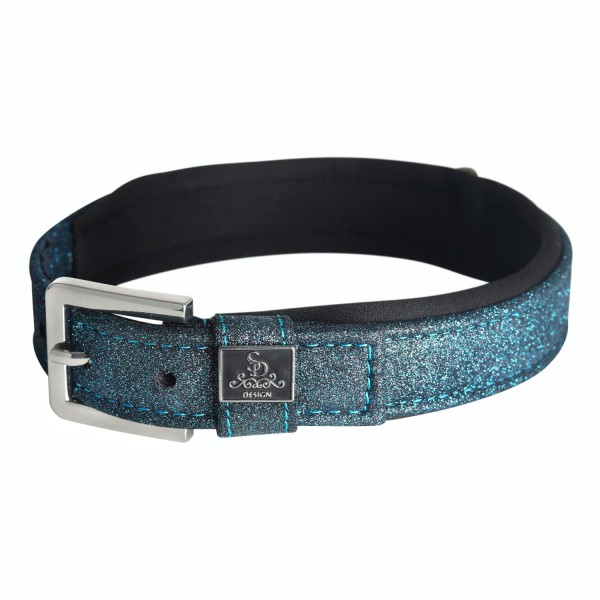 SD Design Hundehalsband Hollywood Glamorous blue lagoon glitter