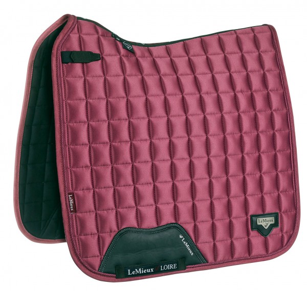 LeMieux Schabracke Loire Classic Satin Dressage Square french rose