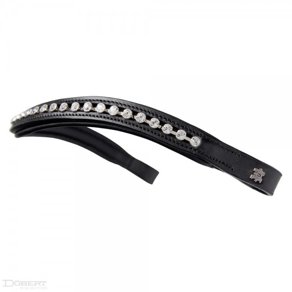 Döbert Stirnband Stallmeister schwarz Dia 73 KMP crystal Warmblut