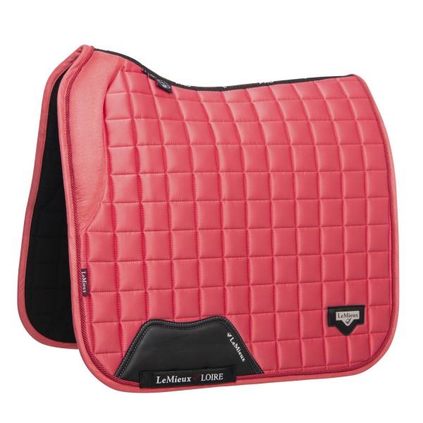 LeMieux Schabracke Loire Memory Satin Dressage Square papaya