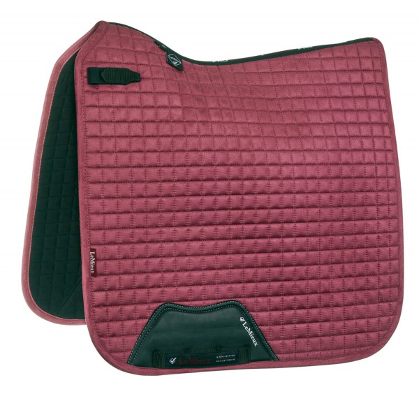 LeMieux Schabracke Luxury Suede Dressage Square french rose