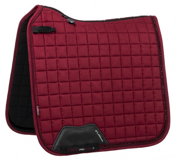 LeMieux Schabracke Diamante Dressage Square burgundy