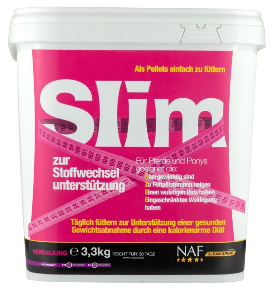 NAF Slim Pellets zur Unterstützung der gesunden Gewichtsabnahme bei Ponys und Pferden