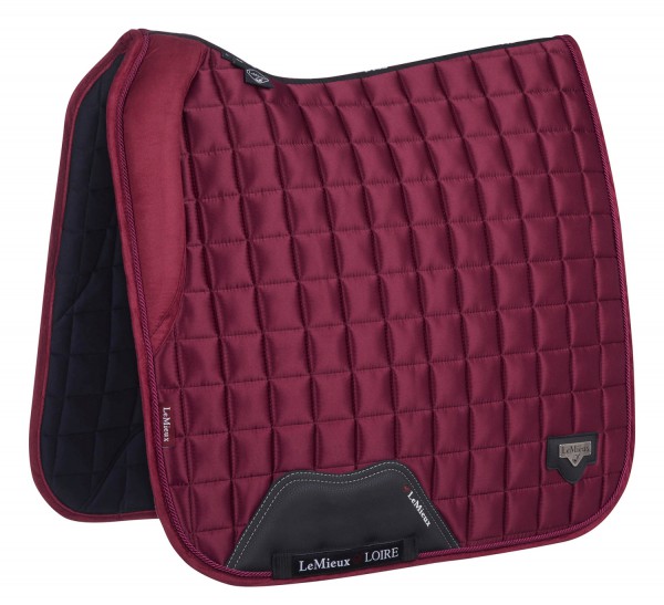 LeMieux Schabracke Loire Memory Satin Dressage Square mulberry